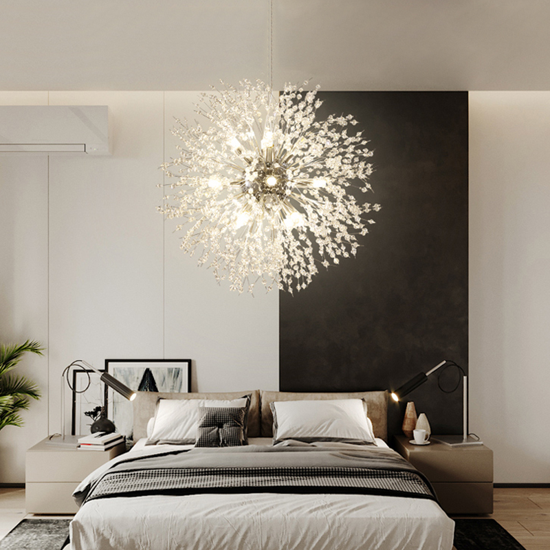 Modern Dandelion Crystal Pendant Light