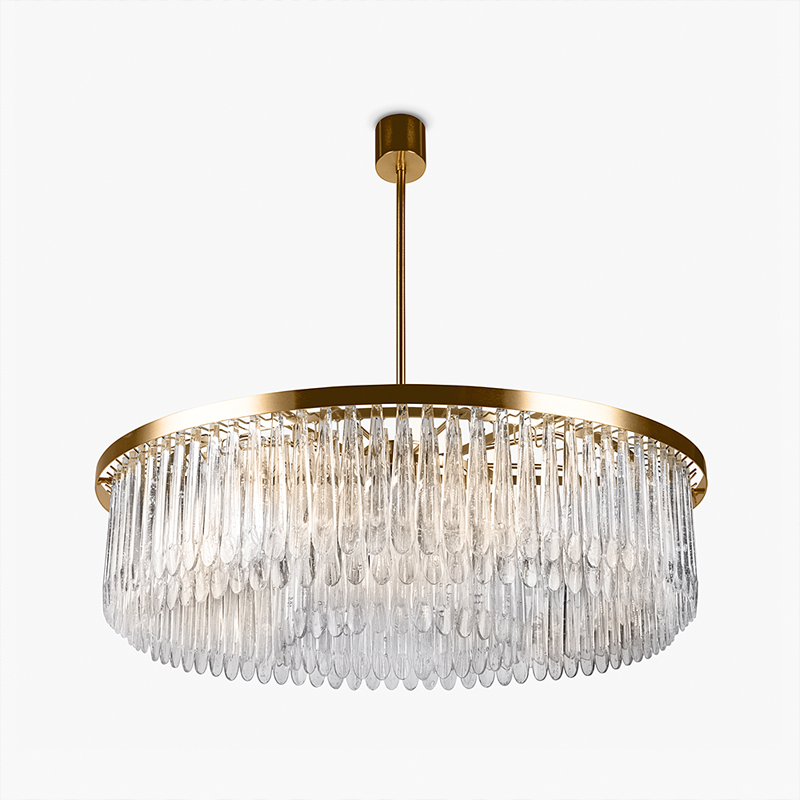 Collier Modern Round Clear Crystal Chandelier