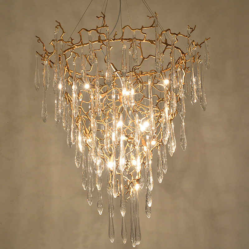 Lynne Water Droplets Crystal Branch Chandelier