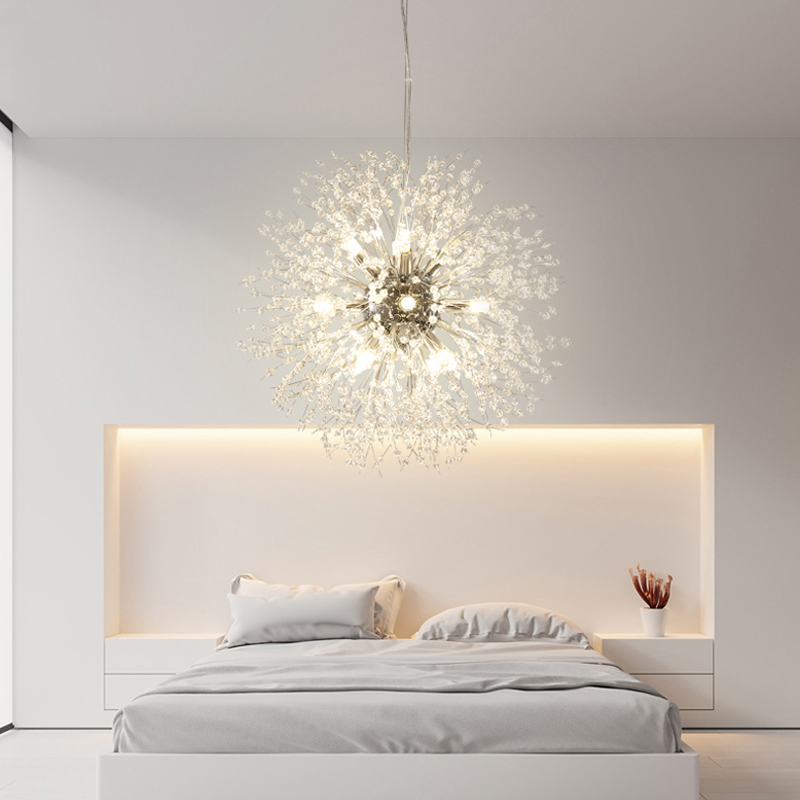 Modern Dandelion Crystal Pendant Light