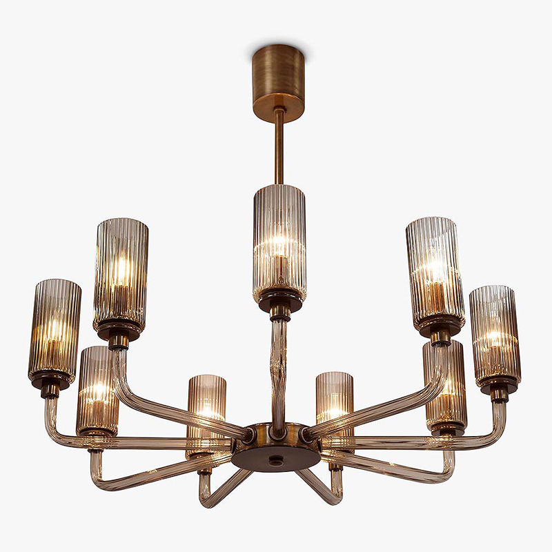 Alison Modern Candlestick Chandelier With Glass Shade