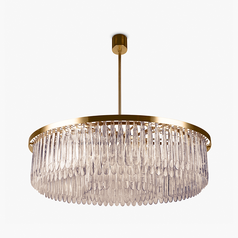 Collier Modern Round Smoker Crystal Chandelier