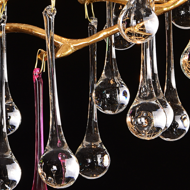 Colorful Crystal Raindrop Branch Chandelier