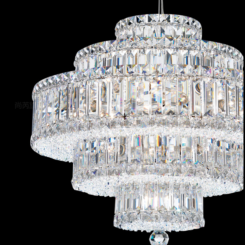 Seamus Modern Luxury Layered Crystal Chandelier