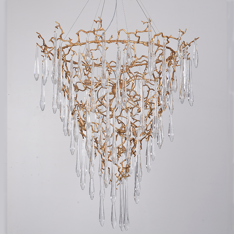 Lynne Water Droplets Crystal Branch Chandelier