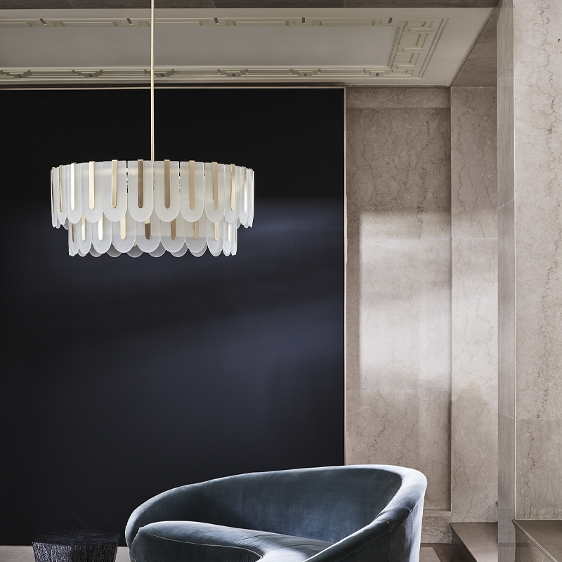 Keith Modern Round Tiered Chandelier