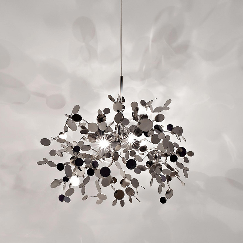 Post Modern Stainless Steel Island Chandelier