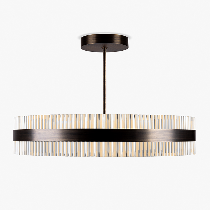 Geneva Modern Black Round Chandelier