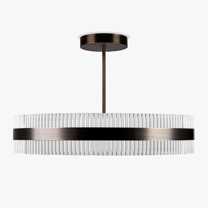 Geneva Modern Black Round Chandelier