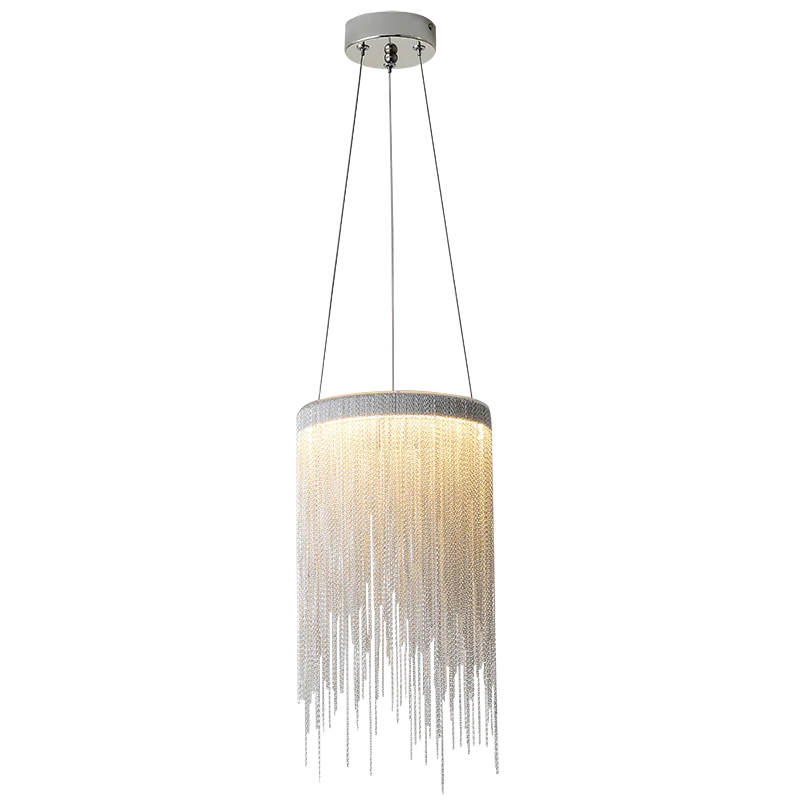 Callisto Aluminum Chain Round Tassel Pendant Light