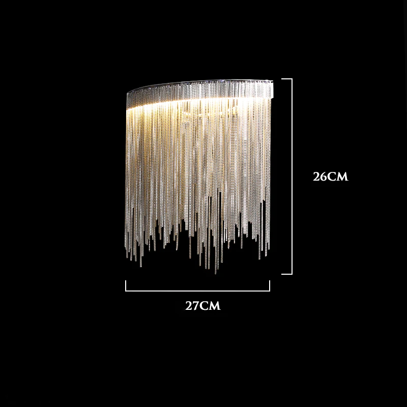 Callisto Aluminum Chain Tassel Wall Sconce