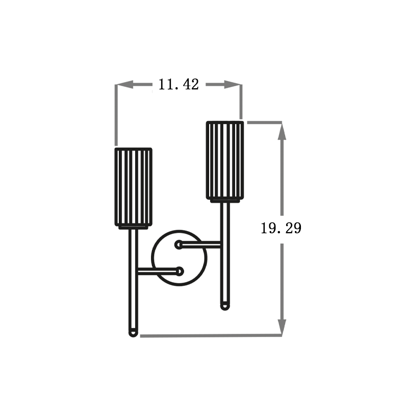 Alison Modern Candlestick Glass Shade Wall Sconce